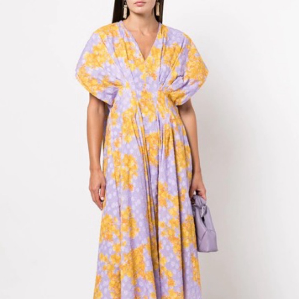 Stine Goya Kleed Floral Print Midi Length Dress